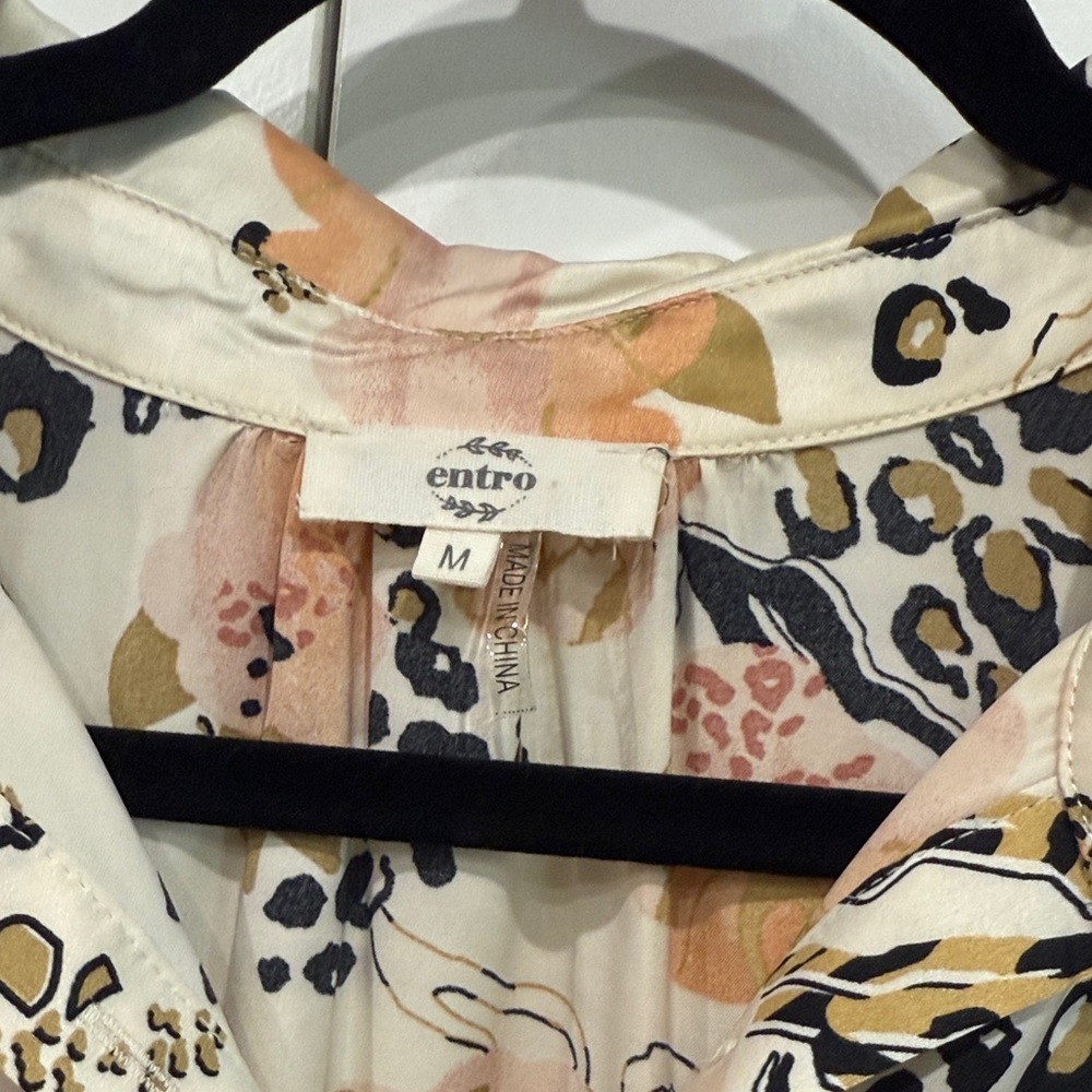 Entro Multicolor Patterned Button-Up Dress - image 2